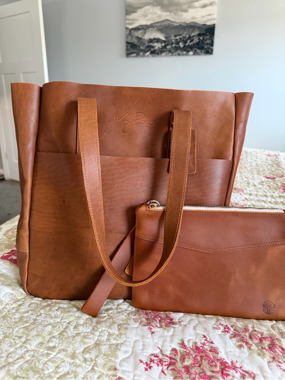 Oak River Company Tote with Matching Zip Pouch